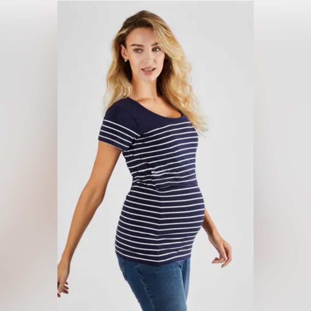 JoJo Maman Bebe Breton Stripe Nursing top